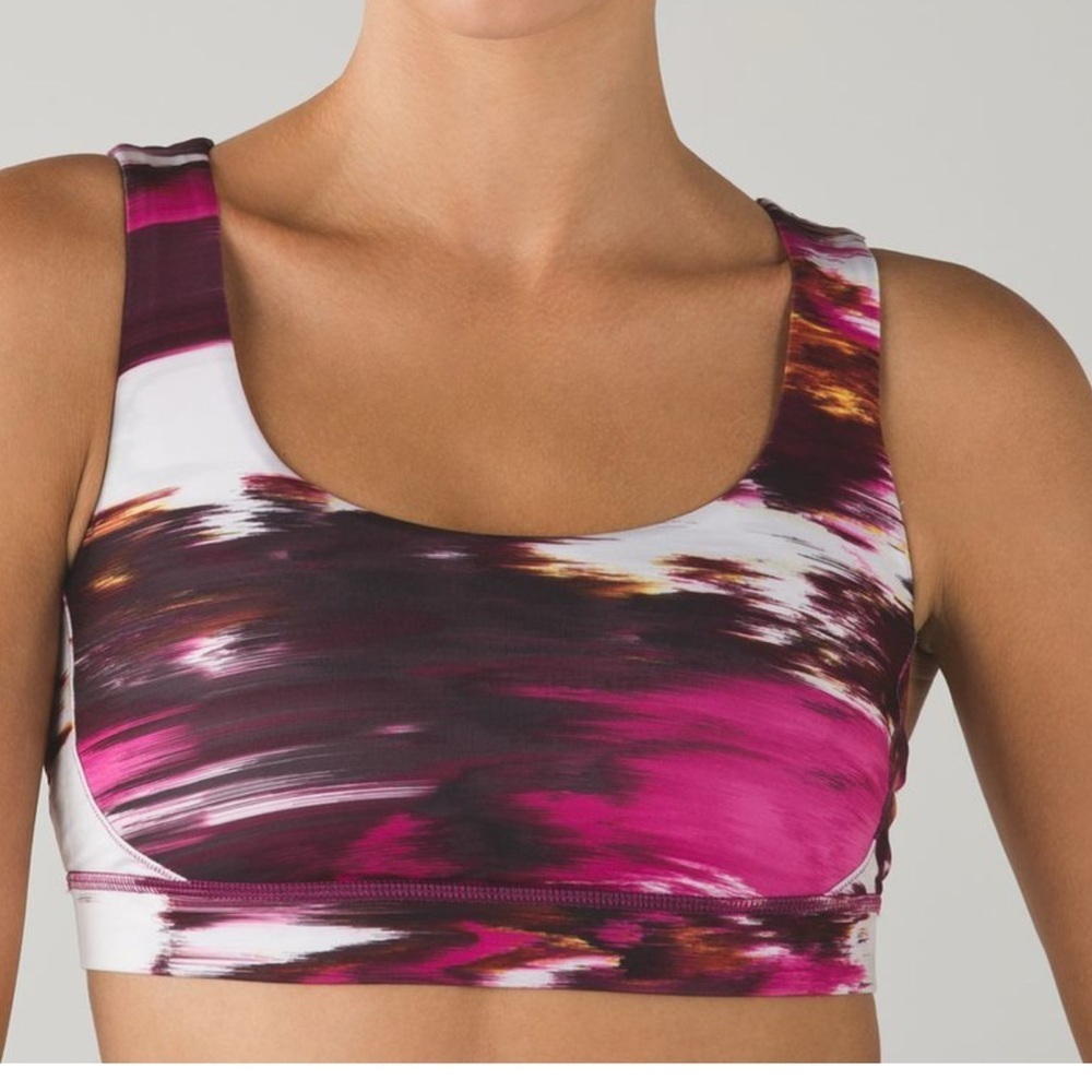 Lululemon entry bra exhale Pigment Wind Berry Rumble Multi size‎ 6